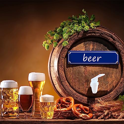 4 Stück Kunststoff Getränkespender Zapfhahn, Wasserspender Ersatzzapfen, Ersatzhahn geeignet für Kalte und heiße Getränke, Bierfass, Glas, Kaffee, Saft, Trinkbrunnen,Schwarz und Weiß (White)