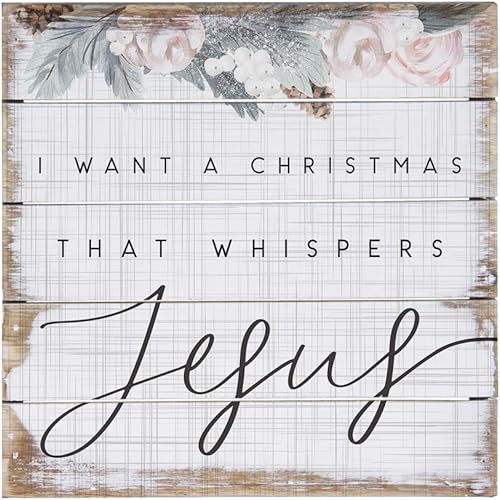 Miniatura 10 de Simply Said, INC Perfect Pallets Petites - Oh Come Let Us Adore Him - Cartel de madera rústica envejecida de 8 x 8 pulgadas, PET16538