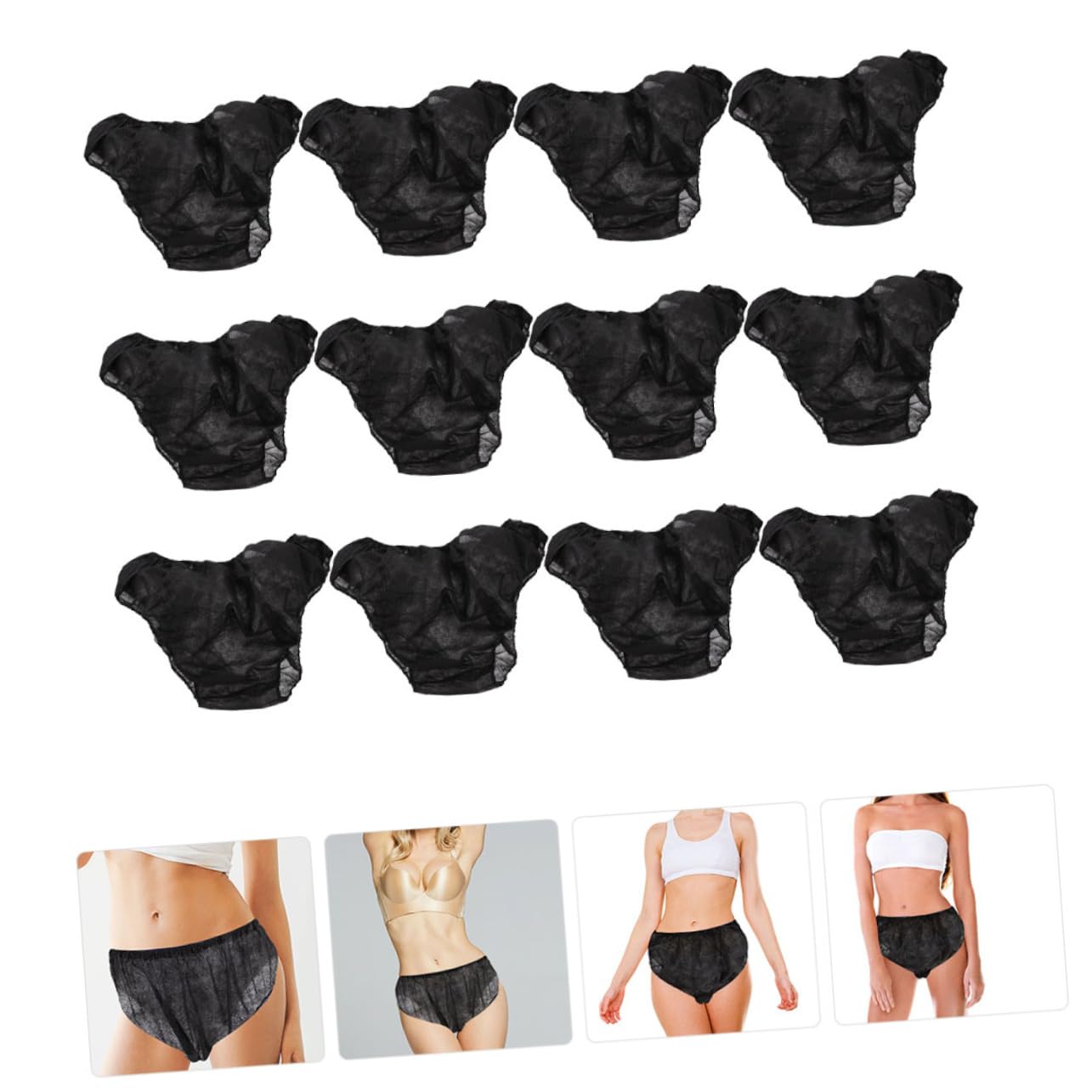 MOLUCKFU Thermal Underwear for Women Pack of 12 Seamless Underpants Breathable Disposable Panty