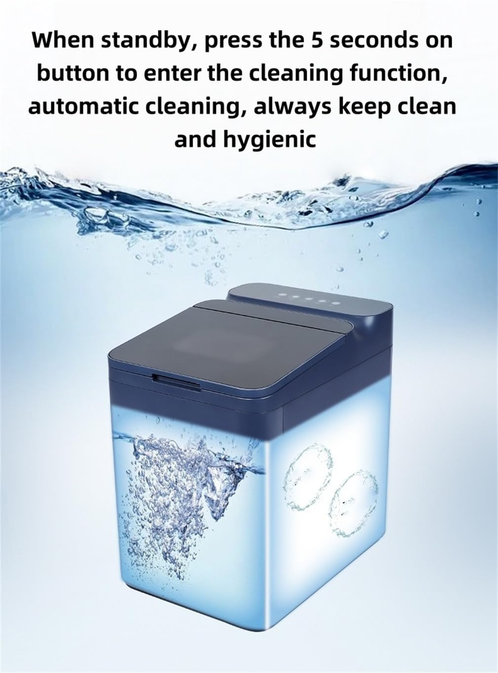 Wfglh Smart Small Home Ice Maker, Portable Mini Ice Maker, Intelligent Low Water And Full Water Alerts, Size Can Be Selected, For Home/Kitchen/Party(White) on Fridge.com - View 5