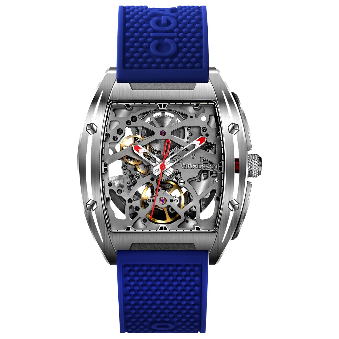 Silicone Z Series Analog Silver Dial Men Watch-Z031-Sisi-W15Bu, Blue Band