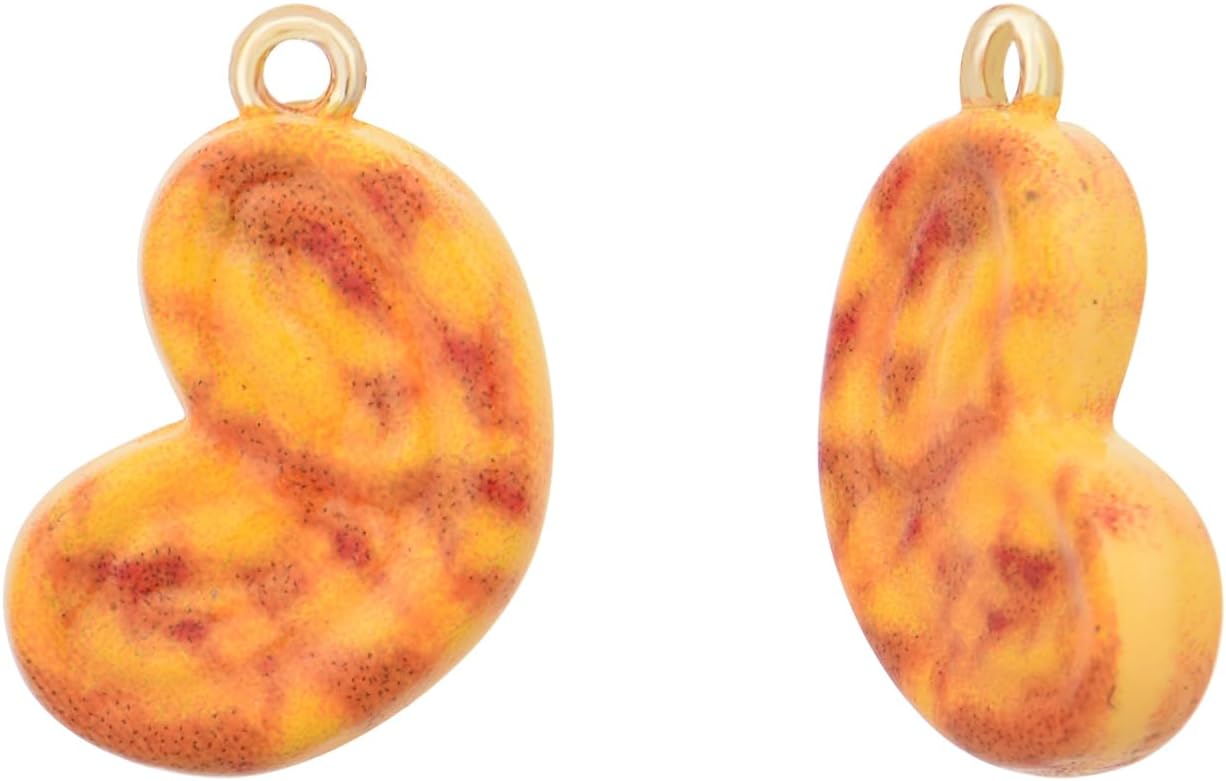 Pack of 10 PCS 3D Handmade Enamel Charms Gold Plated Color Assorted Pendants with Jump Ring for DIY Bracelets Jewelry Making Accessories