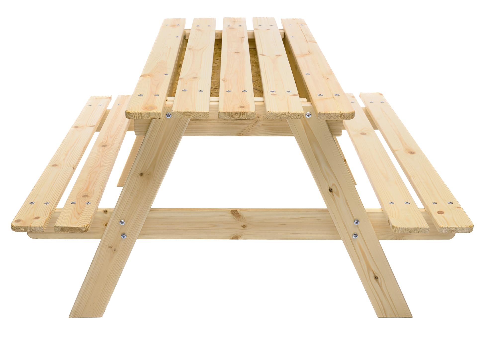 TIMBERA M010-1 Table et Chaise Enfant pour Le Jardin - Salon de Jardin avec Boîte de Rangement - 90x90xH50 cm pour l'Extérieur ou à l'Intérieur