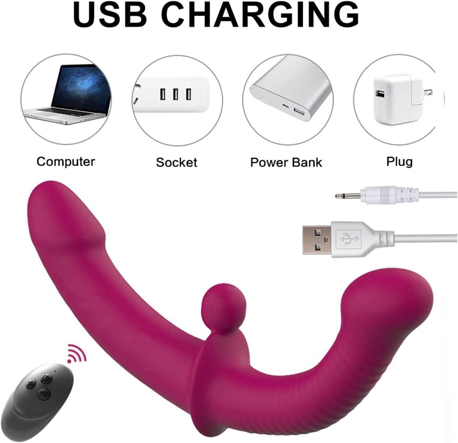 Strapon Dildo Doppio Vibratore per Coppia Donna, Strap On Indossabile Vibratoriper Donne Vibratore Clitoride Punto G Dildo Anale, Fallo Indossabile Sex Toys Sessuali per Donna Sexytoysys Coppia, Scuro