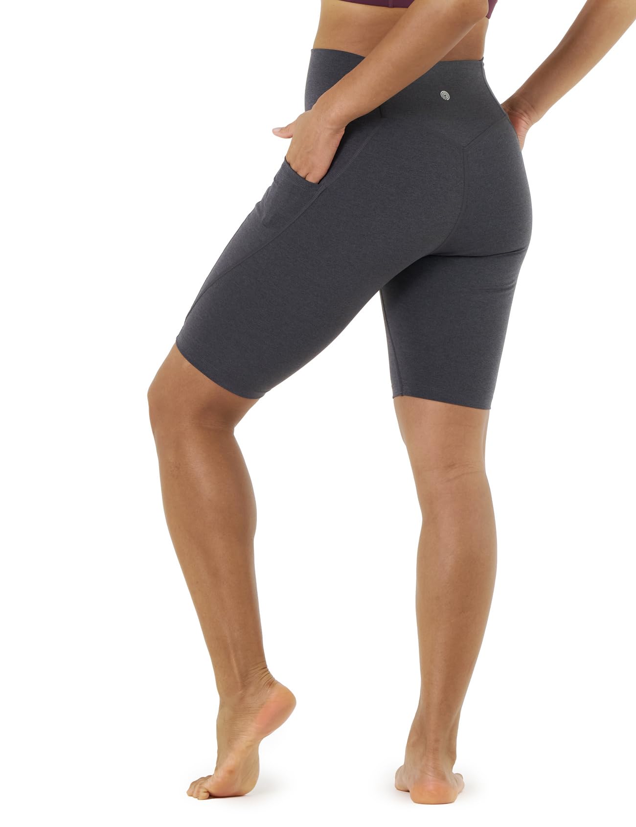 LAPASA Short de Sport & de Yoga Femme Legging Court Cycliste Fitness Gym Pilates Taille Haute Gainant Amincissant L52A1/B1