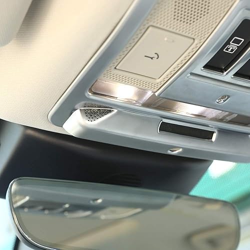 Miniatura 5 de YIWANG ABS Chrome Car Front Reading Light Decorate Frame Trim for Land Rover Discovery Sport,Discovery 5 LR5,Range Rover Evoque,for Jaguar E-PACE