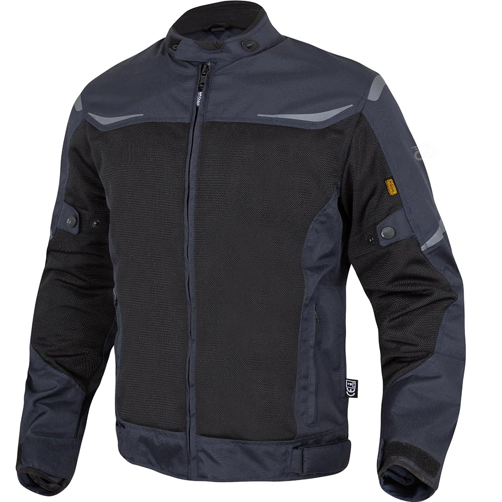 Moore Chaqueta AIR Wear – Azul y Negro, Impermeable, Ventilada, CE EN 17092-4:2020 Nivel A