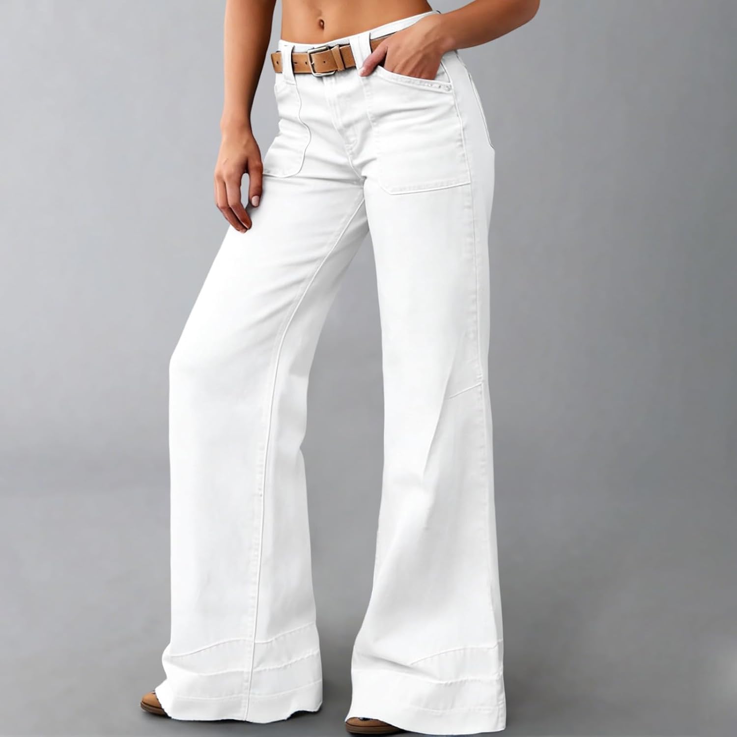 Denim Jeans for Women Stretchy Slim Fit Skinny Tummy Control Jeans High Waisted Casual Baggy Comfy Wide Leg Pants