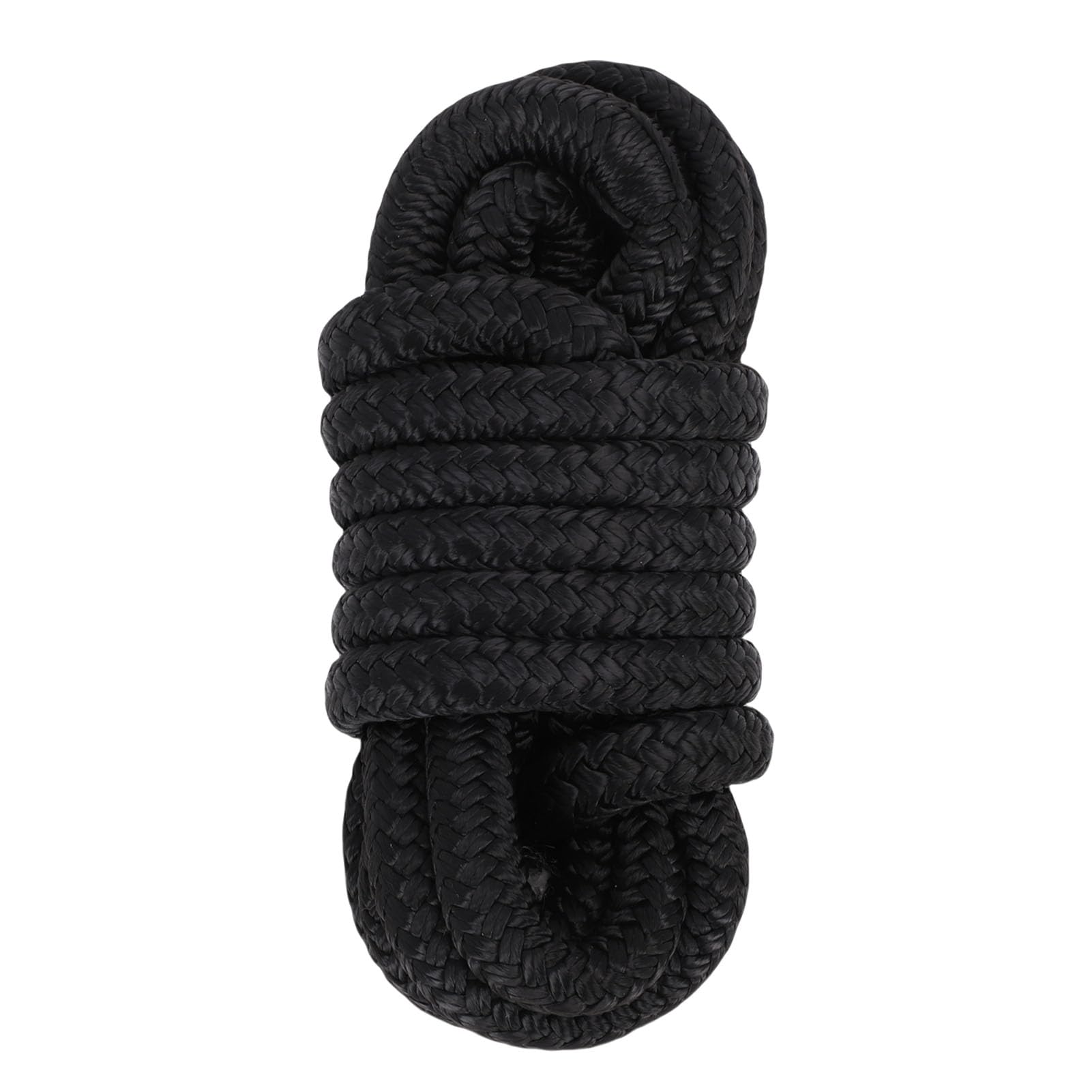 Generic Cavo per Ormeggio in Nylon Intrecciato Doppio, Corda per Barche di Grado Marino da 3/8 Pollici X 15 Piedi per Barche Fino a 35 Piedi (Nero)
