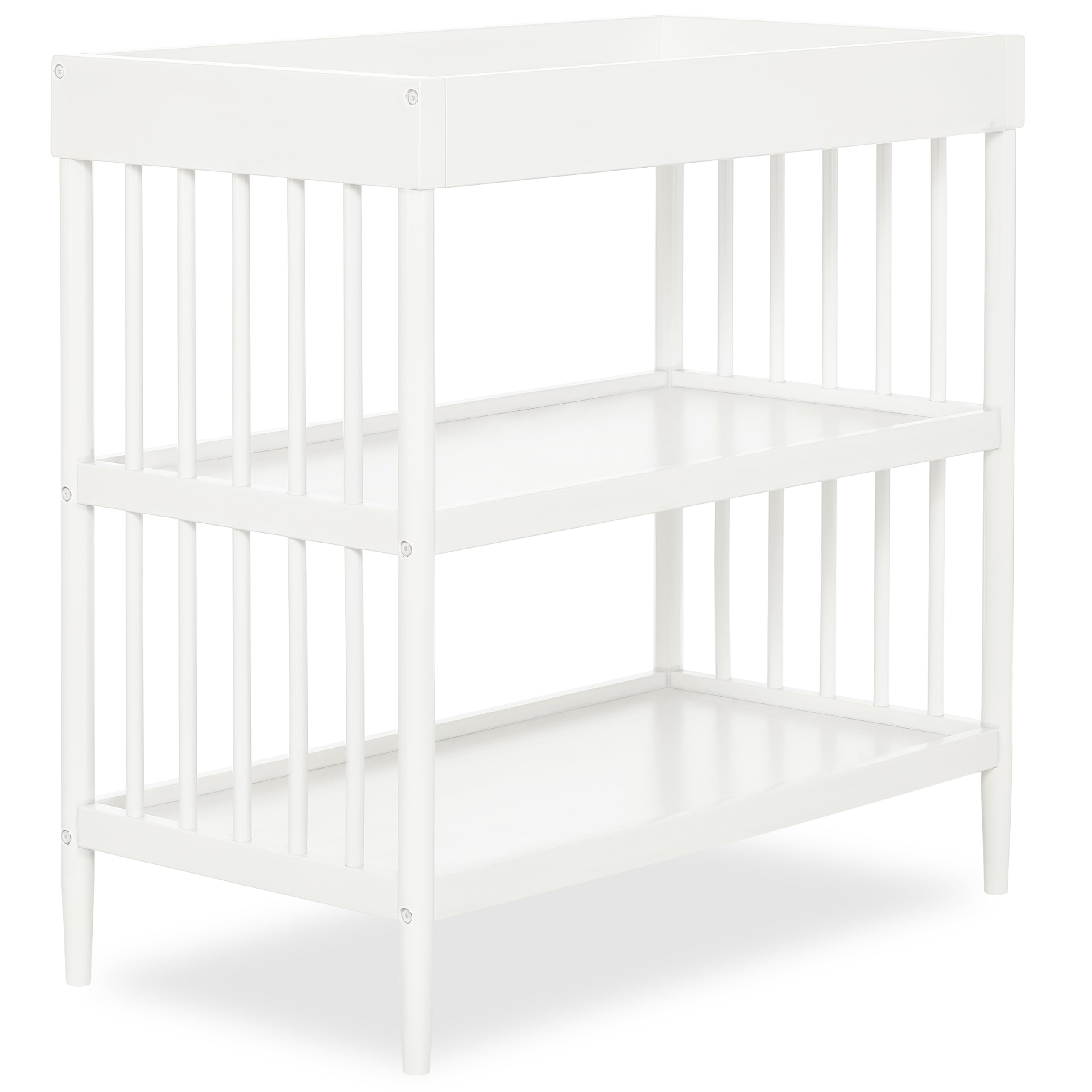 Dream On Me Sleepy Little Sloth, Moon Bear Reaching for The Stars & Clover Changing Table with Rounded Spindles in White-image-39