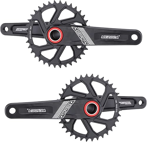 Miniatura 6 de MEROCA Mountain Bike Crank 170mm Cranksets Hollow one-Piece Crankset CNC GXP Direct Mount Crankset 3638T Suitable for 9101112 Speed