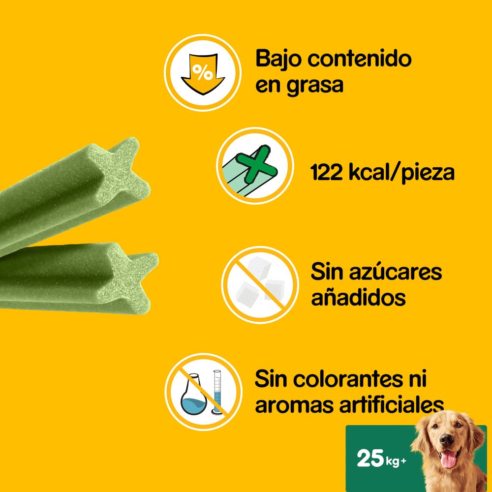 Pedigree Dentastix Fresh Snack Dental para la Higiene Oral y contra el Mal Aliento de Perros Grandes (10 Paquetes de 7ud)