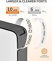 Vista 6 de Vixic Label Maker Machine D1600 Label Maker Bluetooth Label Printer Sticker Maker with Label Tape Compatible with Dymo LabelManager 160 210D 260P