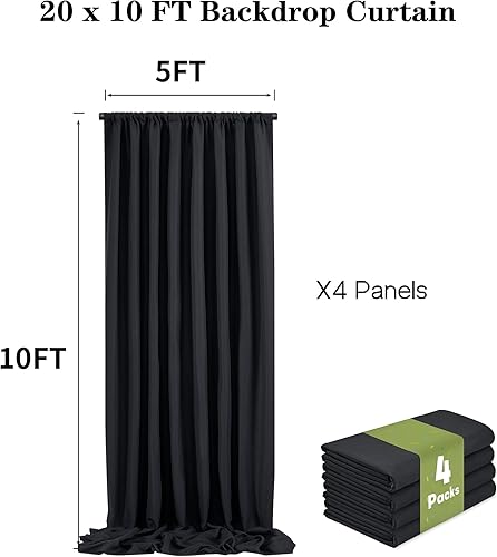 Miniatura 2 de Cortinas de fondo de 20 x 10 pies, paneles de cortinas de fondo de fotografía de vino para boda, baby shower, fiesta de cumpleaños, decoración del