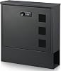 xydled Mailbox with Combination Lock,Large Capacity Wall Mounted Locking Security Mailbox,Large Mail Box with Newspaper Compartment, Black,12.8x11.8x3.3 Inch
