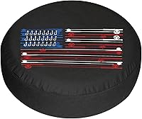 Vista 7 de Cubierta de neumático de repuesto para remolque, cañas de pescar, bandera estadounidense, cubiertas de neumáticos para neumáticos de caravana