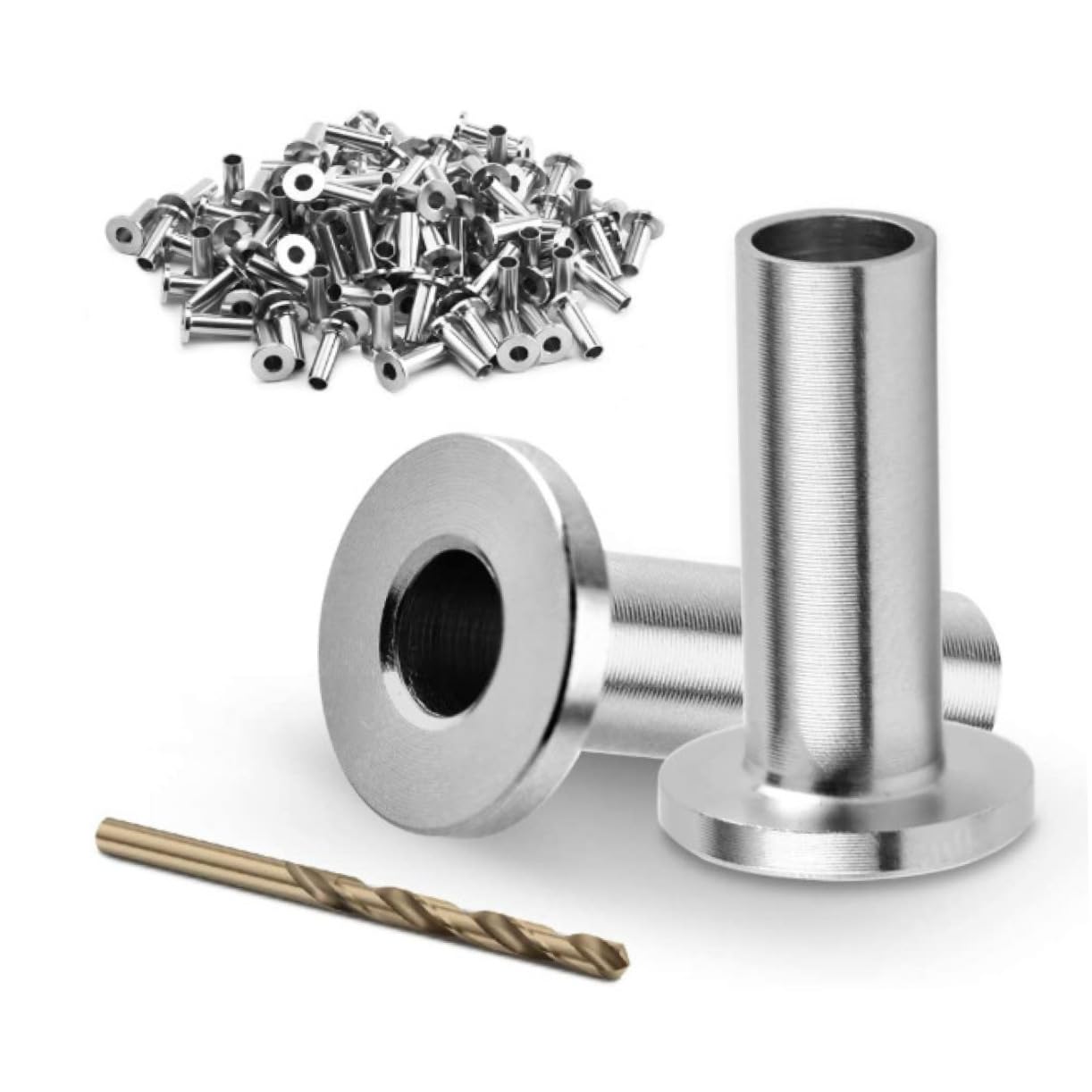 VILLCASE Galvanized Wire Cable Railing Grommet 65pcs DIY Wire Rope Protectors Steel Protectors