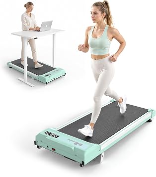 Walking Pad Treadmill for Home Office, Under Desk Treadmill with 2.5HP Quiet Motor, 6% Manual Incline, Remote Control, LED Display, 300 lbs Capacity