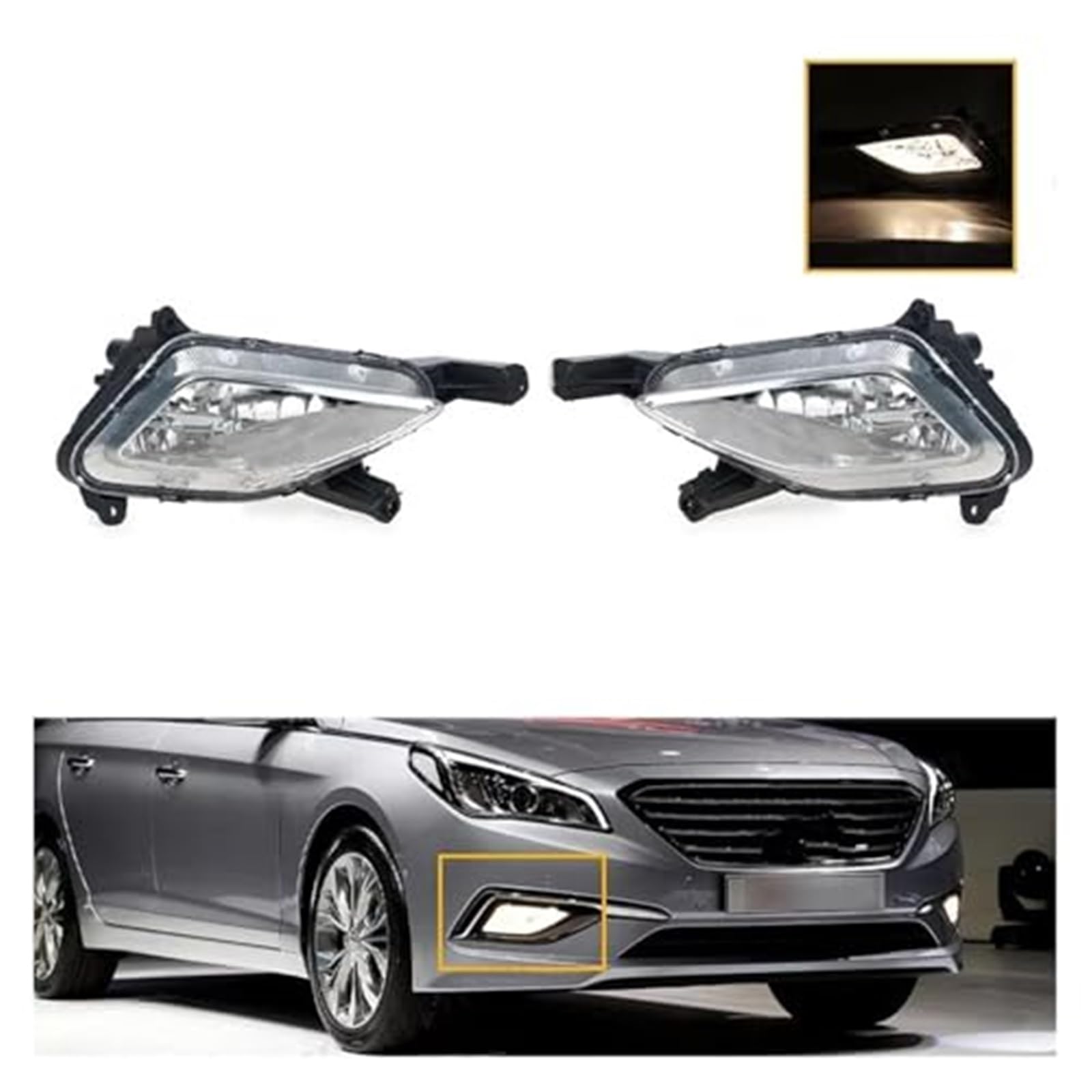 Zespół przedniego światła, dla Hyundai, Sonata 2015 2016