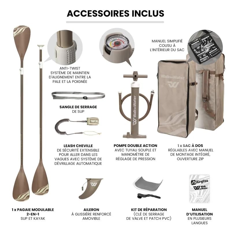 WOW Vogue 11,6 SUP aufblasbares Paddle 353 cm x 84 cm – Stand Up Paddle Allround stabil, Belastung 180 kg, Komplettpaket, verstärkter Drop Stitch, Anfänger bis Fortgeschrittene