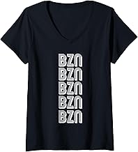 Womens BZN Bozeman Airport Travel V-Neck T-Shirt