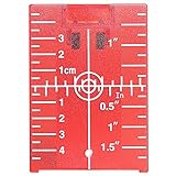 Huepar レッドレーザー 輝度上げ用 簡易 受光板 ターゲット板 ブラケット ターゲットカード マグネット付き 赤