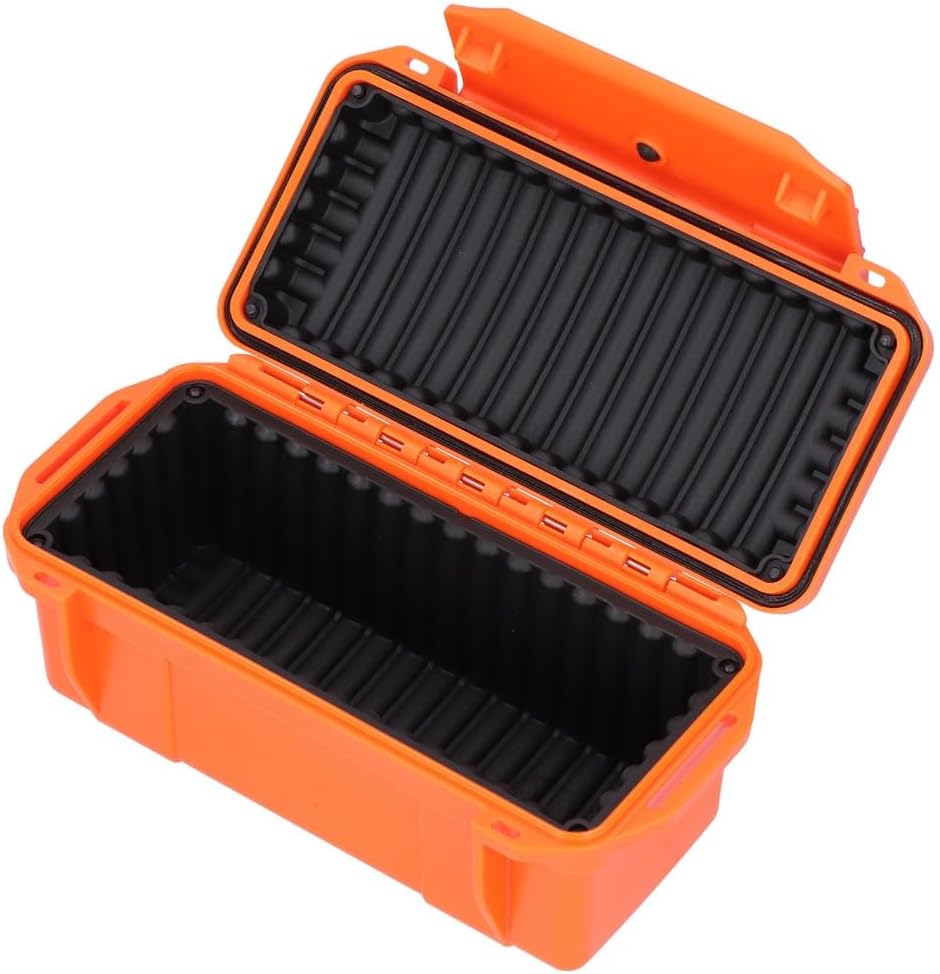 Water Proof Dry Box - Shockproof Foam Insert Storage Case for Diving Gear & Outdoor Equipment, Airtight, 7.87x3.86x3.23in