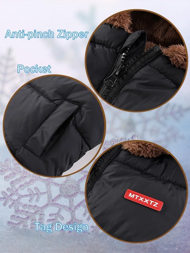 Toddler Winter Puffer Coat Fleece Padded Jackets Hooded Bear Ears Outwear Clothing for Kids Boys Girls 1-6 Years - Image 6