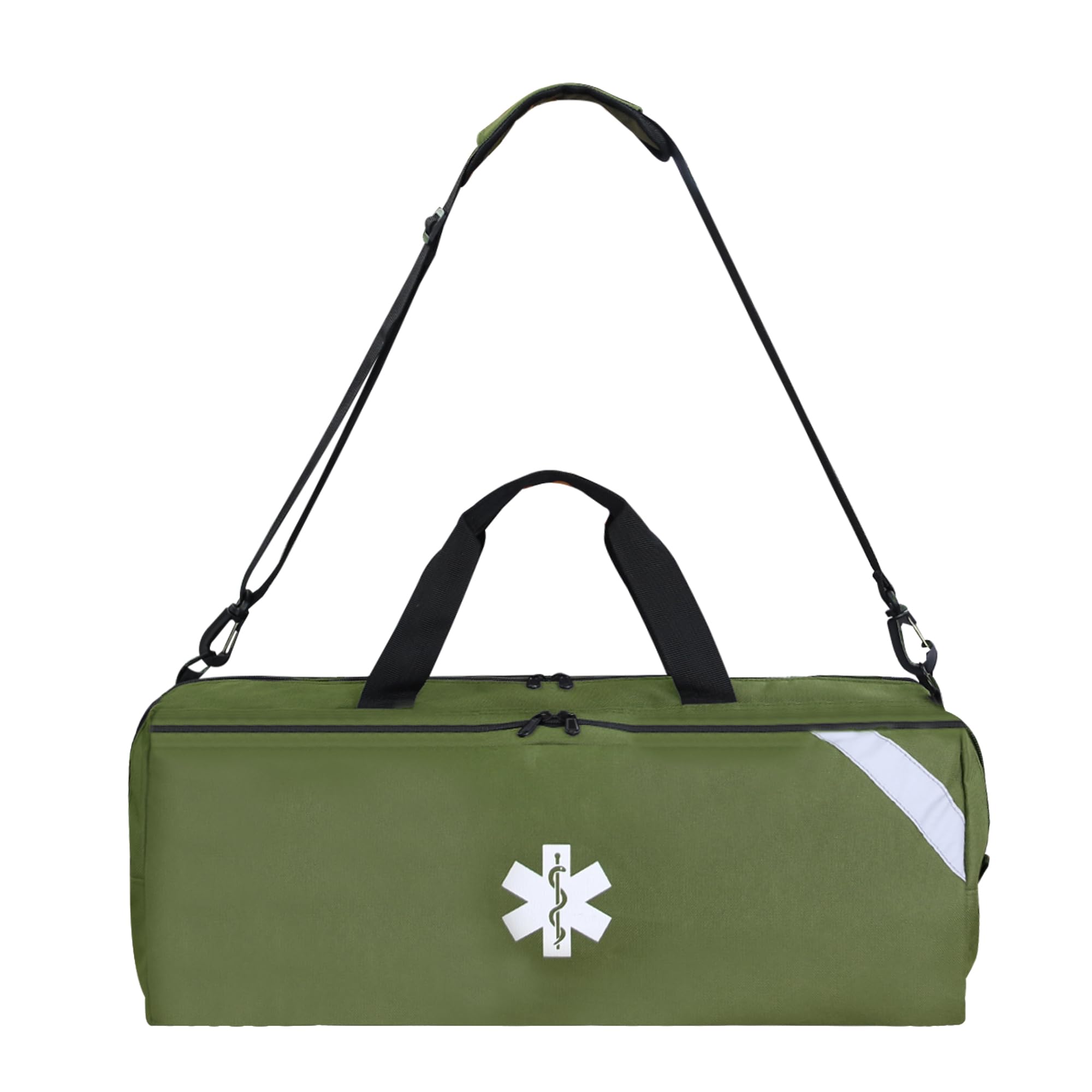 Lcoygia Large Medical Trauma Bag,Empty First Responder Bag,Large EMT Paramedic Economical First Aid Bag,Lightweight and Durable(Bag ONLY) (Green)