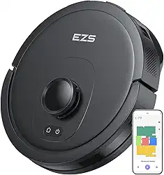 Aspirador Robô EZS E10, Sucção Ultra Forte de 5.500 Pa, Navegação a Laser iPath, para Limpeza Profunda de Pisos, Ideal para Cabelos e Pisos Duros