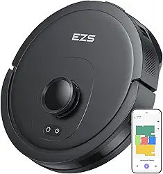 Aspirador Robô EZS E10, Sucção Ultra Forte de 5.500 Pa, Navegação a Laser iPath, para Limpeza Profunda de Pisos, Ideal para Cabelos e Pisos Duros