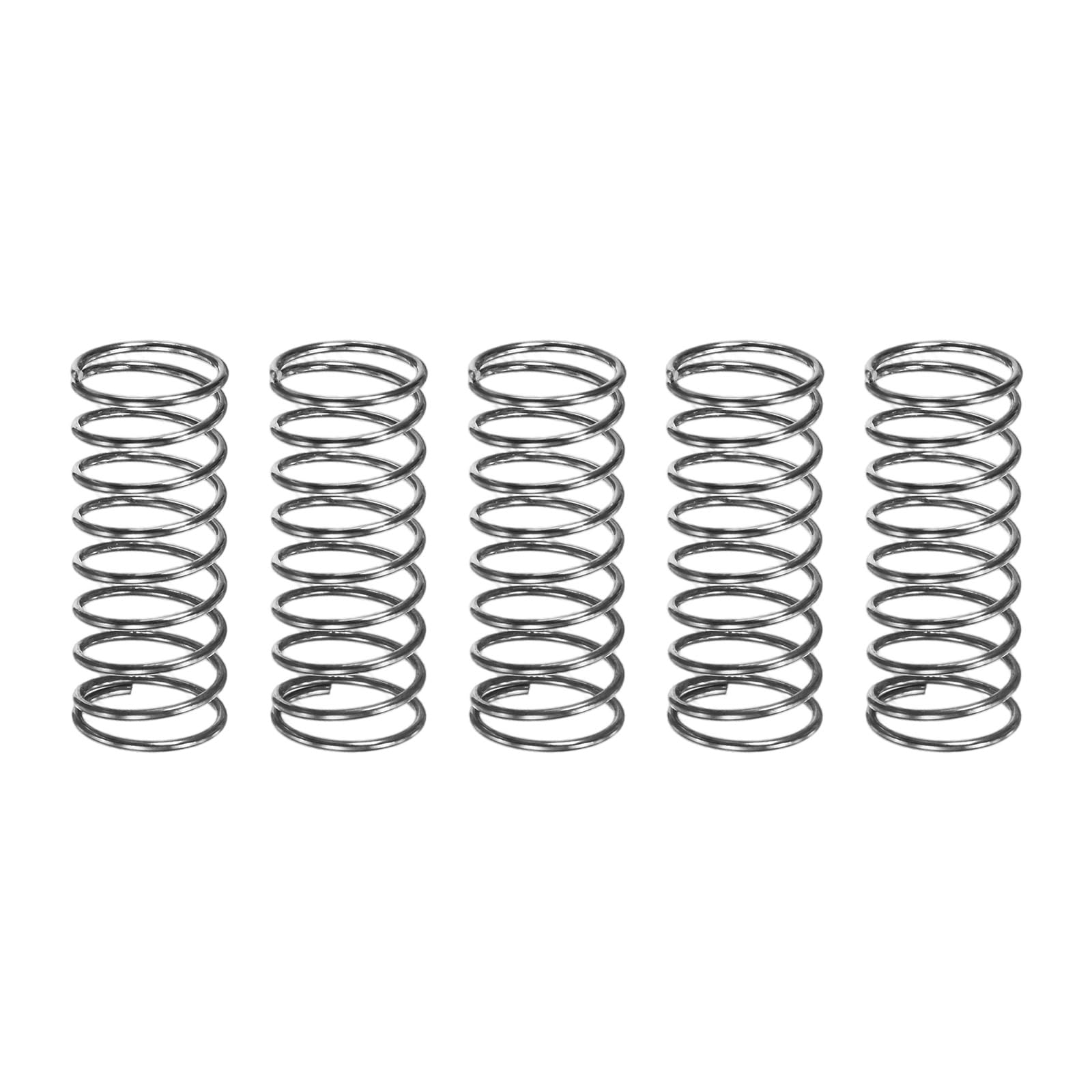 M METERXITY 5-Pack Compression Springs, 25mm Length 11mm OD 304 Stainless Steel Pruner Replacement Springs for Garden Tool/DIY/Mechanical Repair Replacement [Silver Tone, 0.8mm Wire Size] — image 1