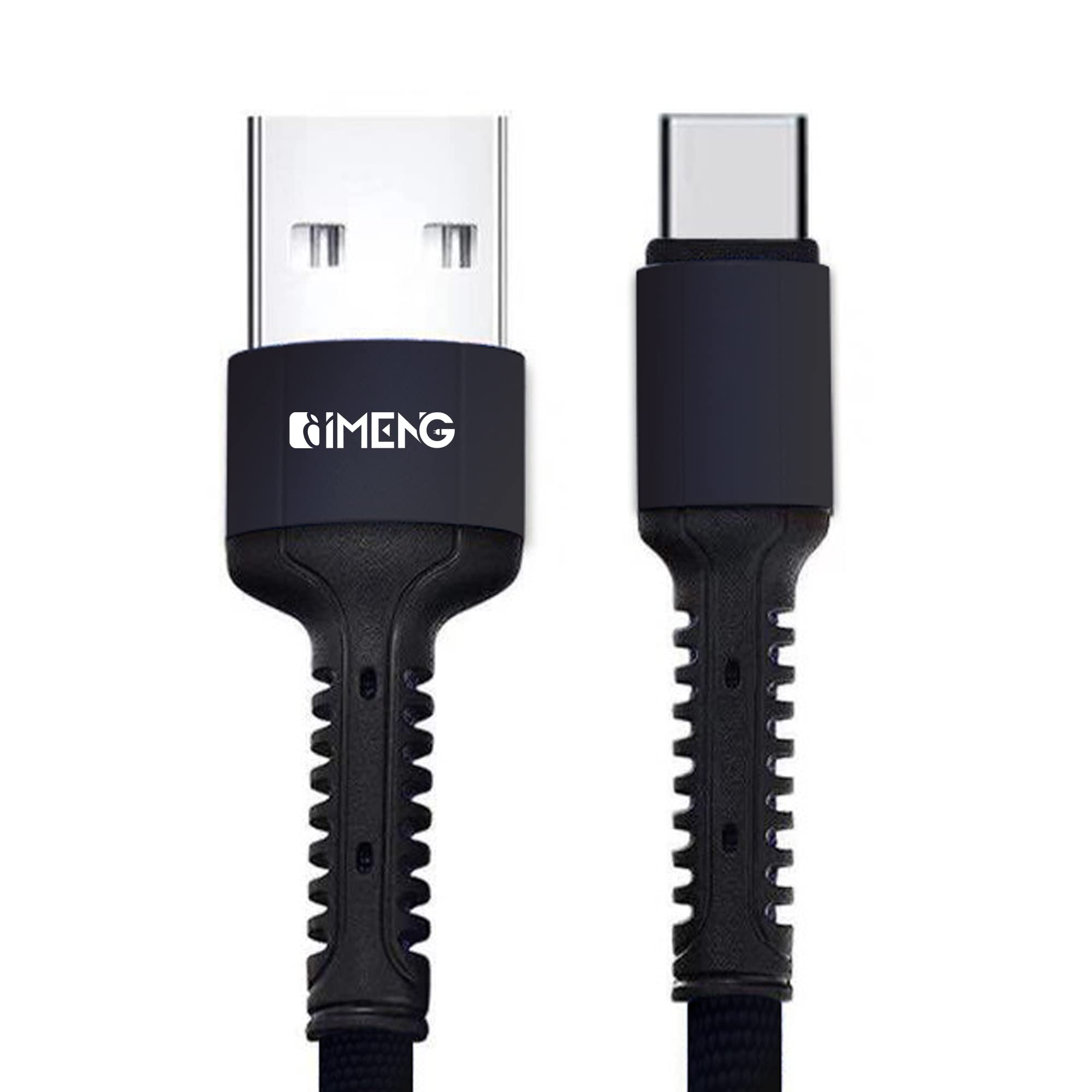 İmeng 3A UsbA to Type-C Pro Braided Örgülü Data ve Hızlı Şarj Kablosu Siyah