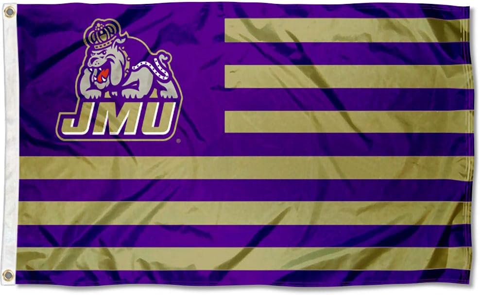 James Madison Dukes Stars and Stripes Nation Flag