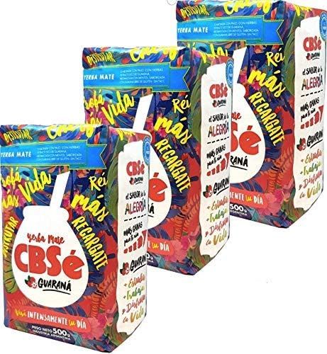 Yerba Mate Tea CBSé Guarana CBS (3 x 500g)