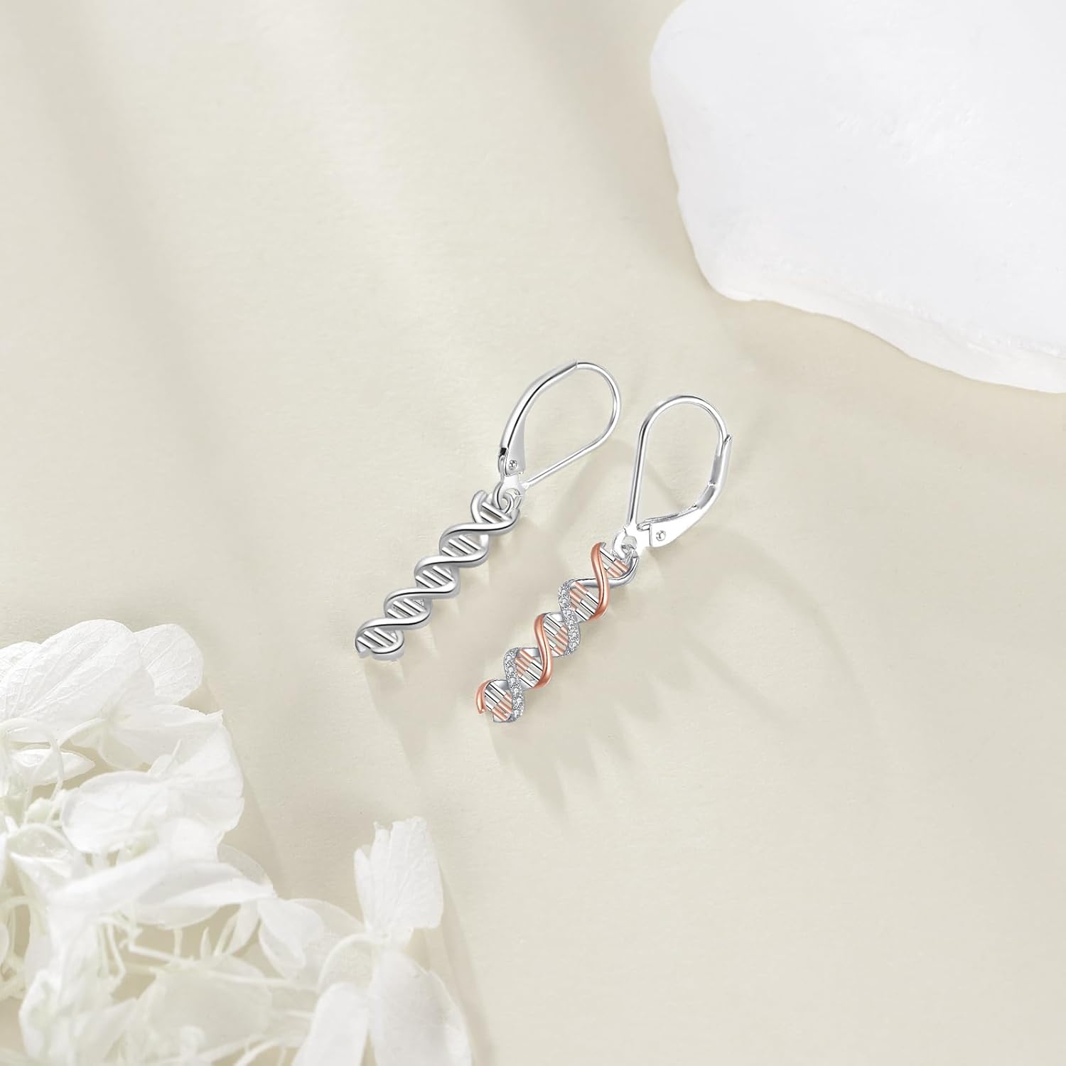 DNA Earrings Sterling Silver DNA Earrings Dangle Jewelry Gifts for Women