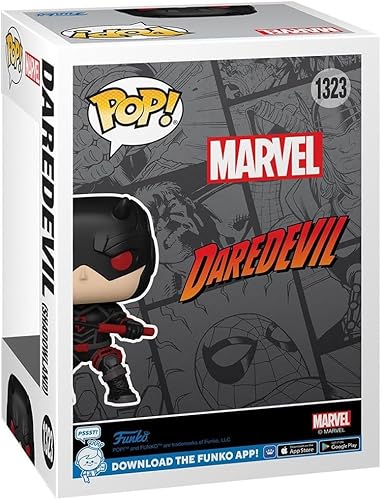 Miniatura 3 de POP Marvel Daredevil - Daredevil Shadowland Edición Especial Funko Figura de vinilo (con funda protectora de caja compatible), multicolor, 3.75