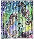 BMALL Mid Century Modern Waterproof Polyester Fabric Bathroom Shower Curtain Design Set with Hooks 72X84 inches