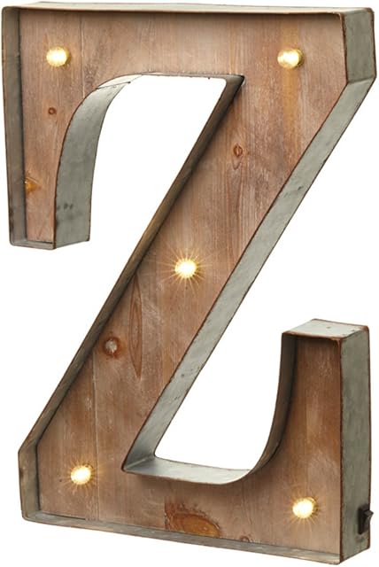Vintage Illuminated Carnival Lights - A-Z - Choice of Alphabet Letters (Letter Z)