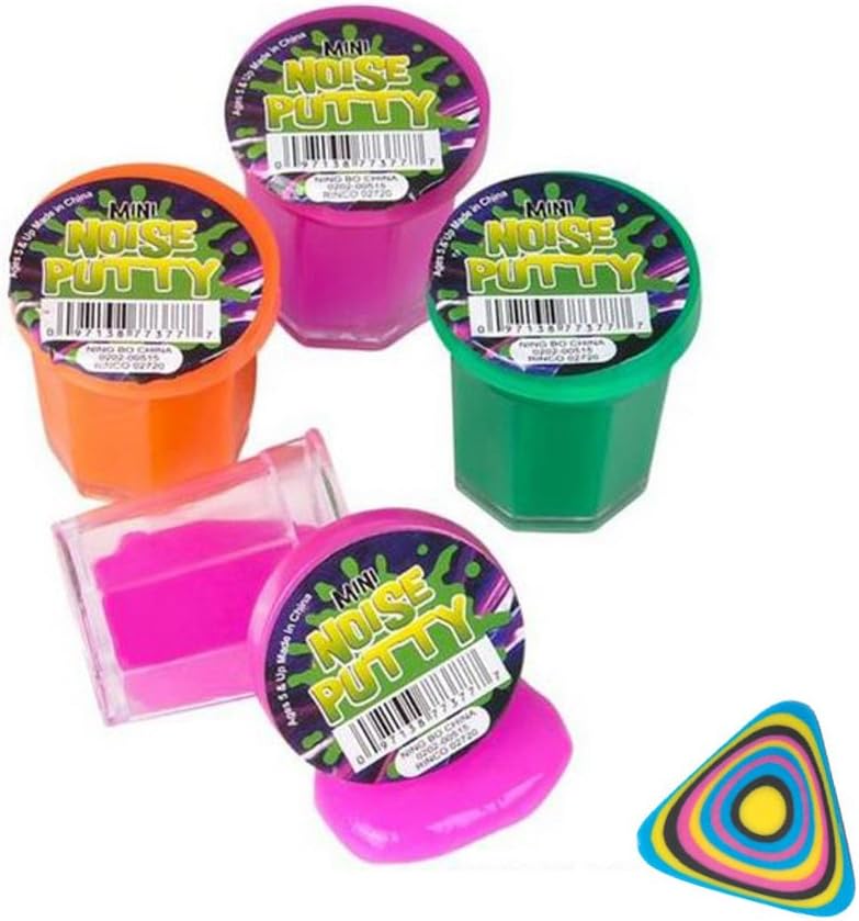 Mini Noise Putty Slime Pack of 24 and 1 Vortex Eraser