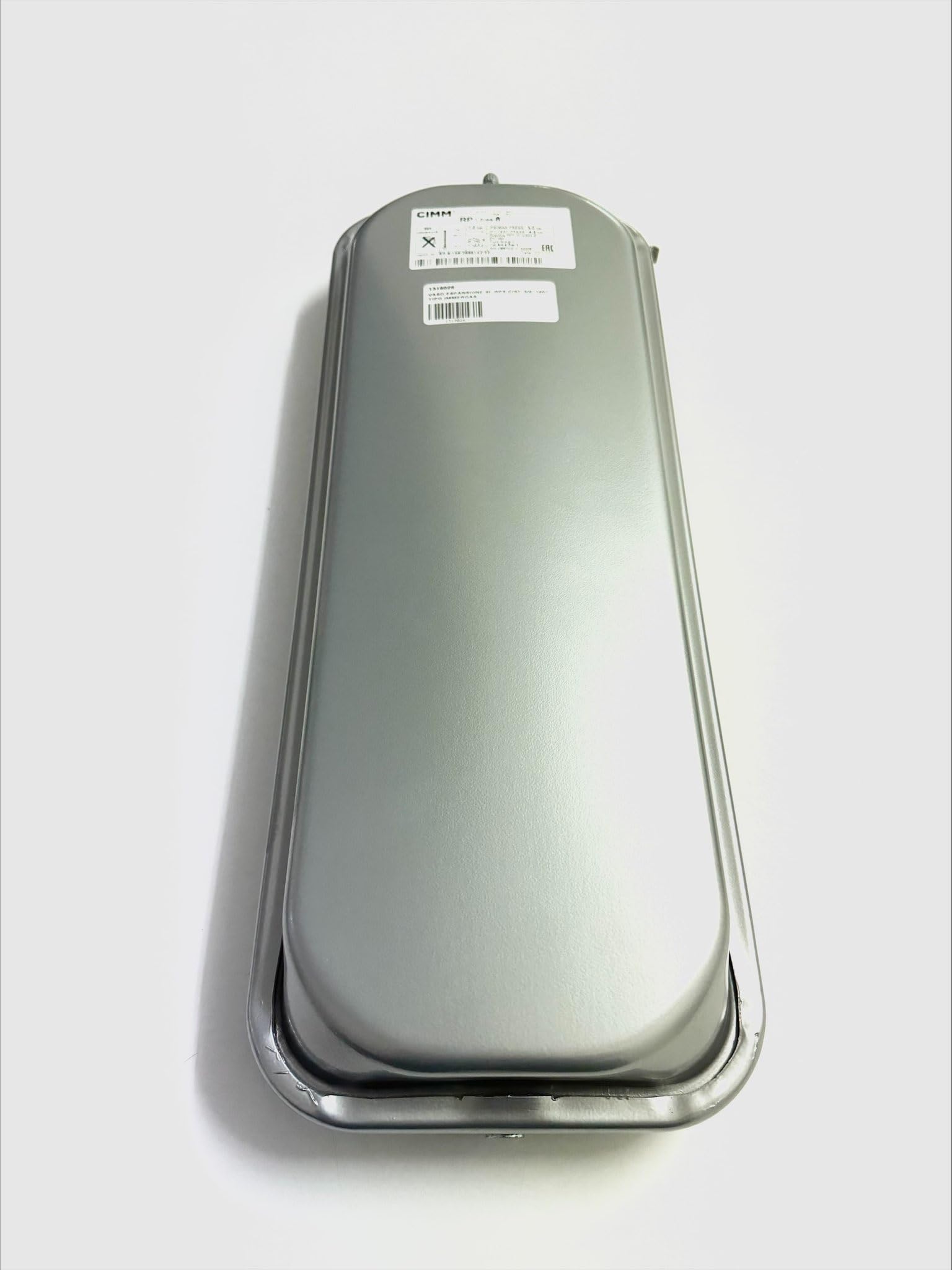 Vaso Espansione per Caldaie Murali Rettangolare Piatto 8 Litri con Staffa Attacco 3/8" Maschio Valvola 180° Tipo Immergas 1.032843