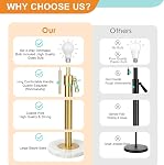 Table Lamp Set of 2, 22-30" Height Adjustable Modern Nightstand Lamps with Marble Base and Pull Chain Switch for Living Room Bedroom, Office, Bedside Table, Farmhouse (Gold)
