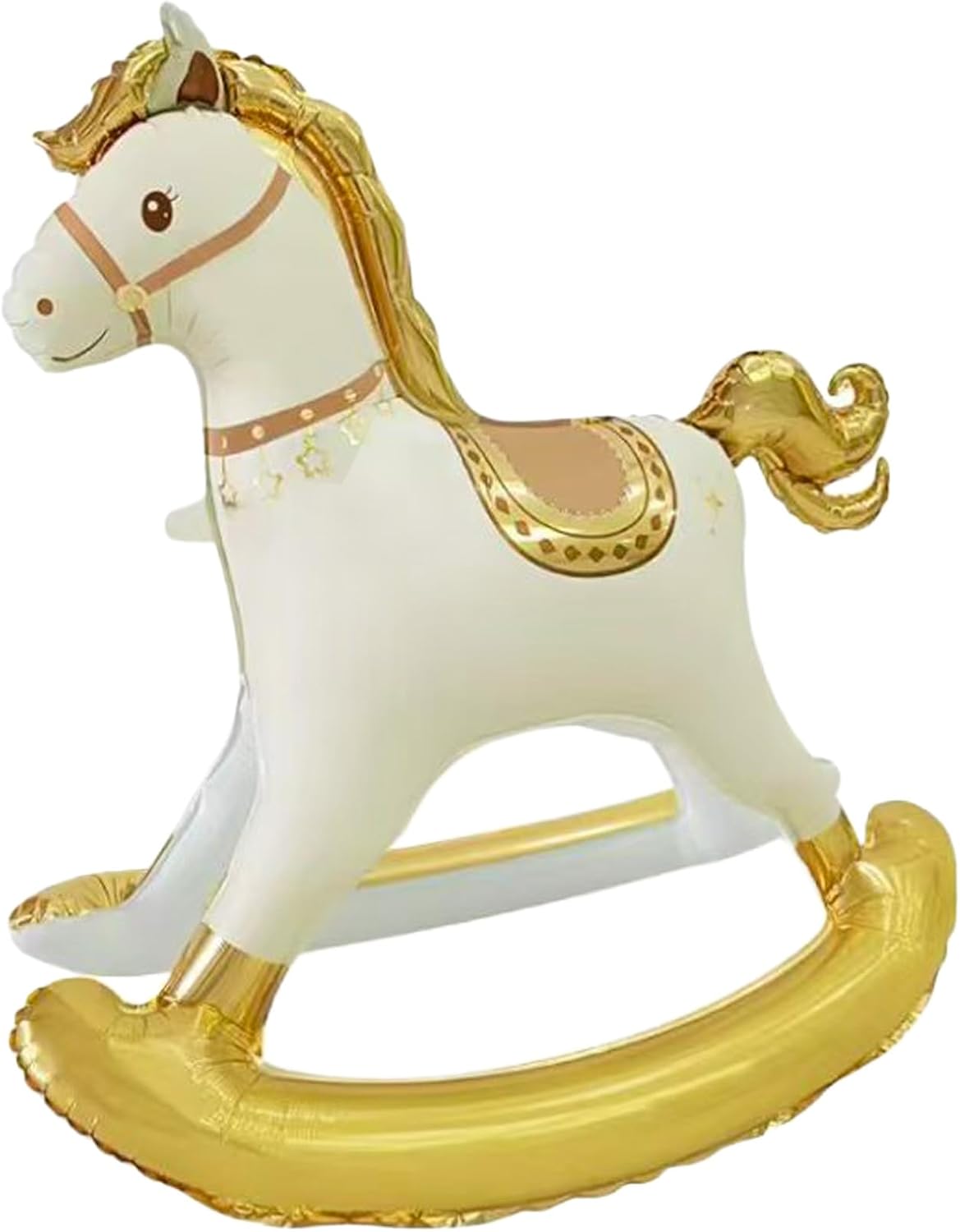 3D Jumbo Inflatable Standing Rocking Horse Foil Animal Balloons,41x40Inch