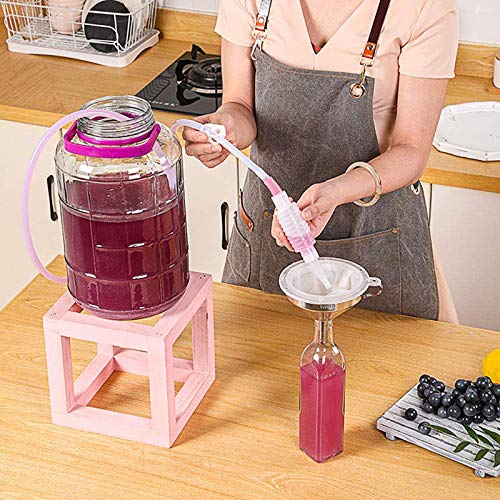 Foto von Guanici 3 Stücke Weinheber Siphonröhre Kunststoff Wein Heberfiltersatz Weinherstellung Siphon Pumpe Siphon Rohr Schlauch Filter mit Filter Kunststoff für Wein Bier Starterset Weinherstellung (1.9 m)