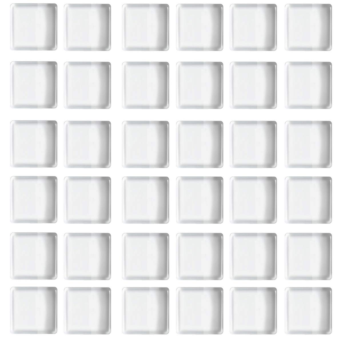 50Pcs Clear Glass Nail Polish Gel Color Display Card Square Nails Color Sample Display Mini Card Small Block Nail Art Tool for Nail Salons, DIY Nail