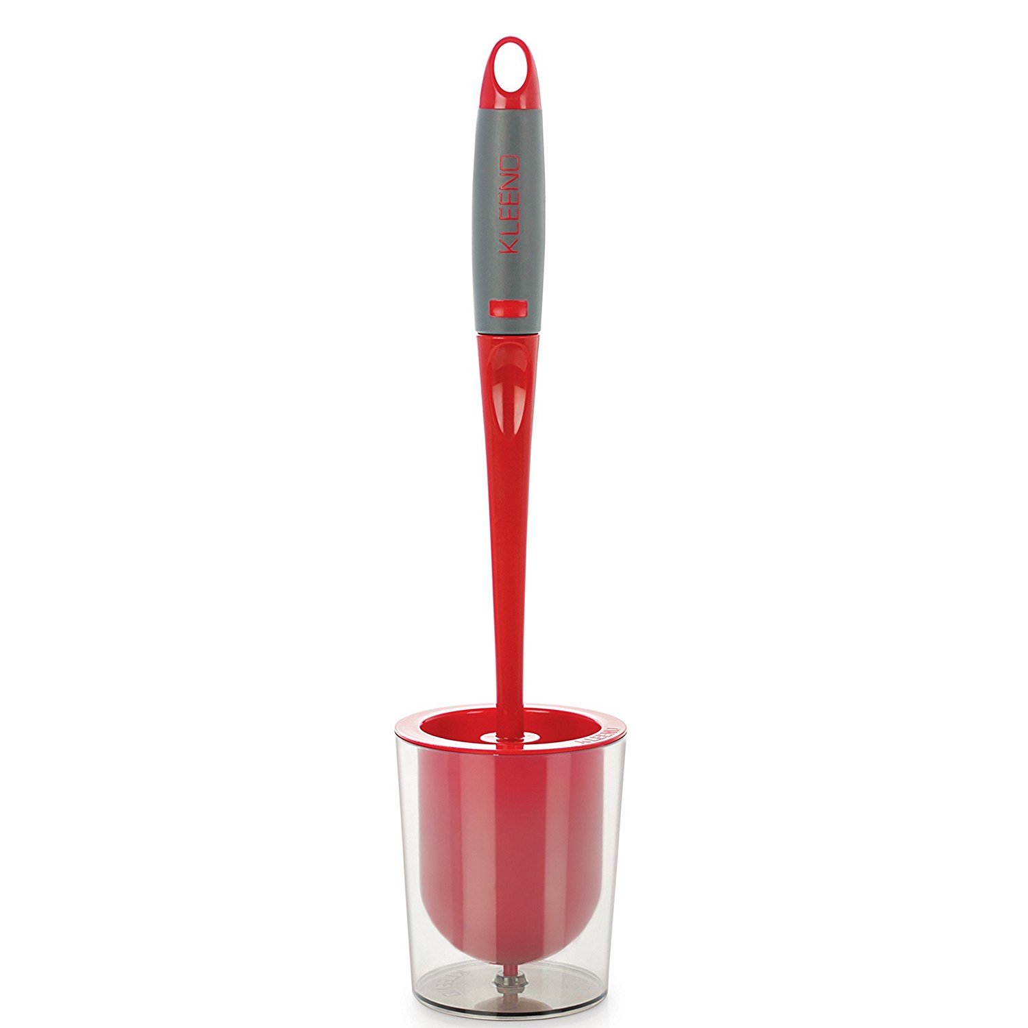 Kleeno by Cello Premium Plastic Toilet Brush with Holder (Red and Grey,Pack of 2 Piece)-image-33