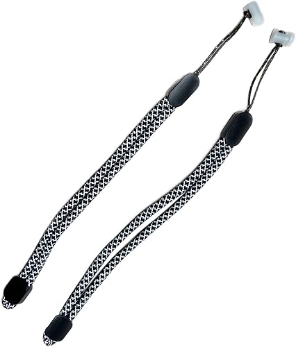 Muñequeras de repuesto mejoradas para Oculus Quest 2 Gen Controller, correas reflectantes con tapón negro de resina, cordones de muñeca ajustables