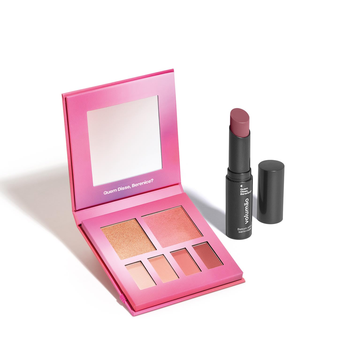 Combo Paleta Multifuncional Rose 7g + Batom Stick Semimate Rosa 3