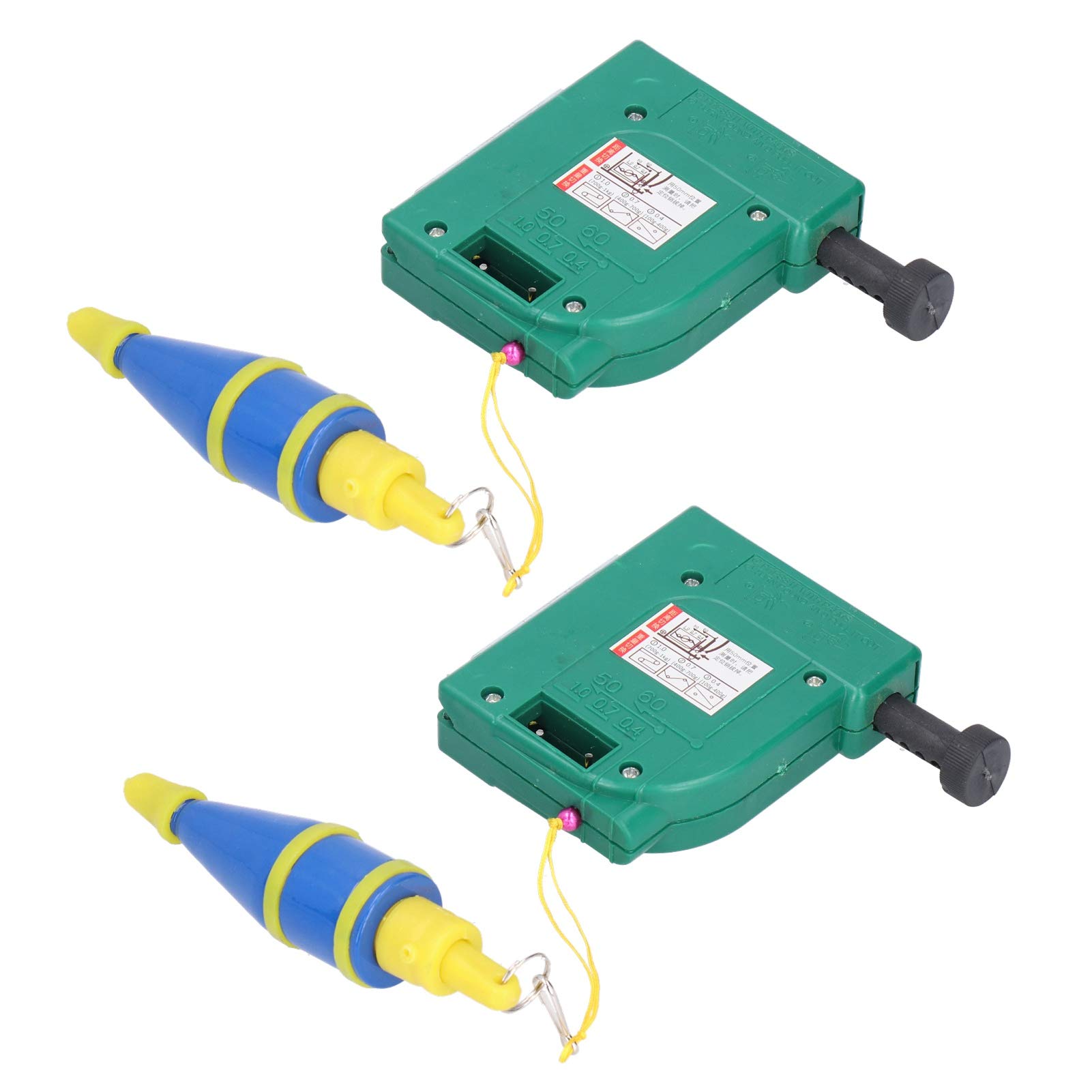 Set da 2 strumenti di misurazione per l'edilizia HaloVerde, un filo a piombo magnetico da 5 metri con forte assorbimento per legno e muratura, uno strumento di livellamento