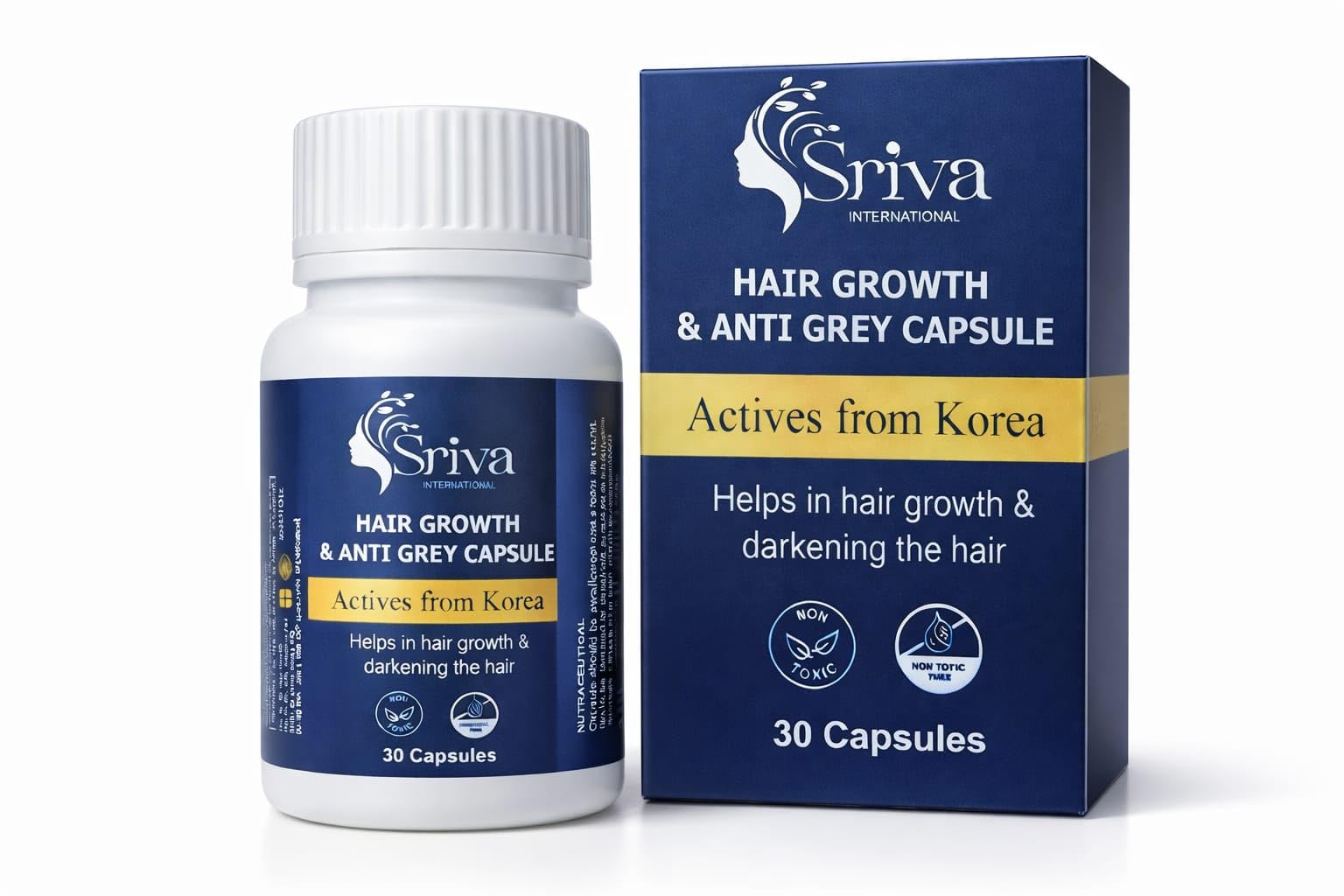 nourish roots, delay greys, and boost hair vitality naturally | Hair Growth & Anti Grey Hair Capsules | Korean Active Ingredients | Non-Toxic | Mineral Oil Free | FSSAI Approved | No Side Effects | 30 Capsules-image-5